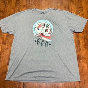 Rogue American Apparel T-Shirt Mens XXXL Grey Skull Graphic Motivational Tee 3XL